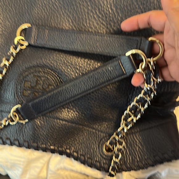 Navy blue authentic Tory Burch tote - Picture 8 of 12